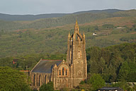 Tarbert church in landscape